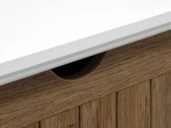 Commode 6 Tiroirs OLDEKROG Coloris Chêne/blanc -Magasin De Meubles 212504