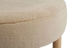 Pouf RAMSDAL Ø70 Beige/coloris Chêne -Magasin De Meubles 212548