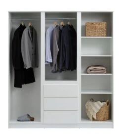 Armoire LIMFJORDEN 180x200 Combi Blanc -Magasin De Meubles 213413