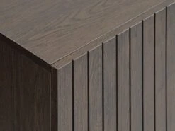 Buffet HEMDRUP 2 Portes Coloris Chêne Foncé/noir -Magasin De Meubles 213432