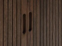 Buffet LYNGVIG 160 Cm 2 Portes Coulissantes Chêne Foncé -Magasin De Meubles 213436