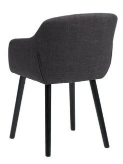 Chaise ADSLEV Tissu Gris Anthracite/noir -Magasin De Meubles 213478