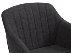 Chaise ADSLEV Tissu Gris Anthracite/noir -Magasin De Meubles 213480