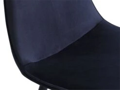 Chaise BISTRUP Velours Bleu Foncé/noir -Magasin De Meubles 213494