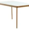 Table JEGIND 80x130 Blanc/coloris Chêne