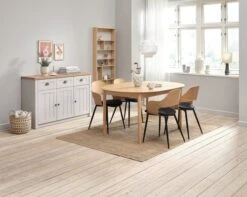 Buffet MARKSKEL 3 Portes Coloris Gris Clair/chêne -Magasin De Meubles 213770 1