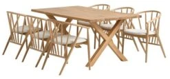 GRIBSKOV L180 Table Chêne + 4 ARNBORG Chaises Chêne -Magasin De Meubles 213935