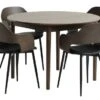 MARSTRAND Ø110 Table Chêne Foncé + 4 HVIDOVRE Chaises Ch. F.