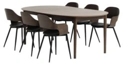 MARSTRAND Ø110 Table Chêne Foncé + 4 HVIDOVRE Chaises Ch. F. -Magasin De Meubles 213964