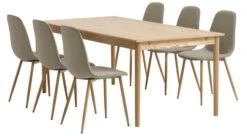 MARSTRUP L190/280 Table Chêne + 4 BISTRUP Chaises Sable -Magasin De Meubles 213970