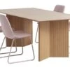 VESTERBORG L200 Table Chêne + 4 SEJLSTRUP Chaises Rose Clair