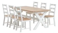 VISLINGE L190 Table Naturel + 4 VISLINGE Chaises Naturel -Magasin De Meubles 214316