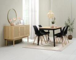 Buffet HALMSTAD 3 Portes Polyrotin/coloris Chêne -Magasin De Meubles 214353