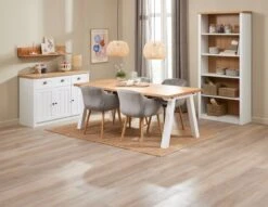 Bibliothèque MARKSKEL 5 Tablettes Blanc/chêne -Magasin De Meubles 214474 1