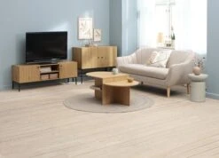 Table Basse LISBJERG 60x107 A/tablettes Coloris Chêne Nat. -Magasin De Meubles 219539