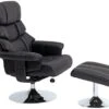 Fauteuil A/repose-pied HASSELAGER Noir