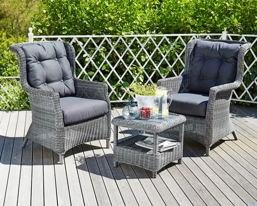 Table Appoint FALKENBERG L50xL50xH45 Gris 2 Table Appoint FALKENBERG L50xL50xH45 Gris – Image 2