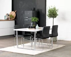 Chaise HAMMEL Noir/chrome -Magasin De Meubles 73124