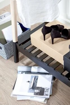 Portant JENNET Naturel/noir 7 Portant JENNET Naturel/noir -Magasin De Meubles 77104