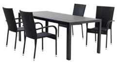Table MADERUP L90xL205 Noir -Magasin De Meubles 80213