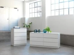 Commode 4 Tiroirs LIMFJORDEN Blanc -Magasin De Meubles 85055