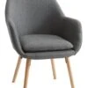 Fauteuil UDSBJERG Tissu Gris/chêne