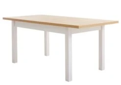 Table MARKSKEL 150x193 Blanc/coloris Chêne -Magasin De Meubles 86431