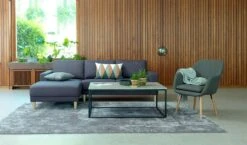 Fauteuil UDSBJERG Tissu Gris/chêne -Magasin De Meubles 87520