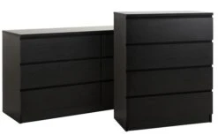 Commode 4 Tiroirs LIMFJORDEN Noir -Magasin De Meubles 98856