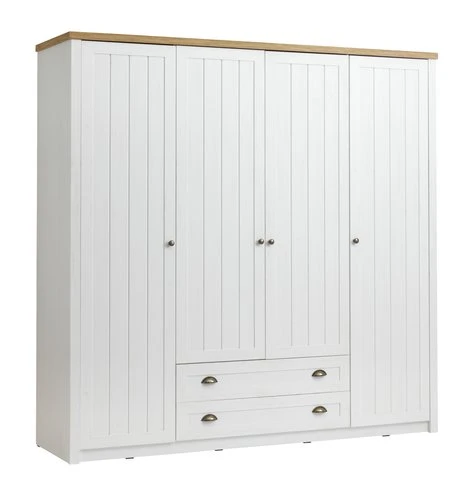 Armoire MARKSKEL 212x210 Blanc/chêne