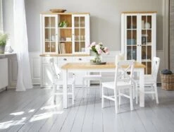 Table MARKSKEL 150x193 Blanc/coloris Chêne -Magasin De Meubles 99747 3